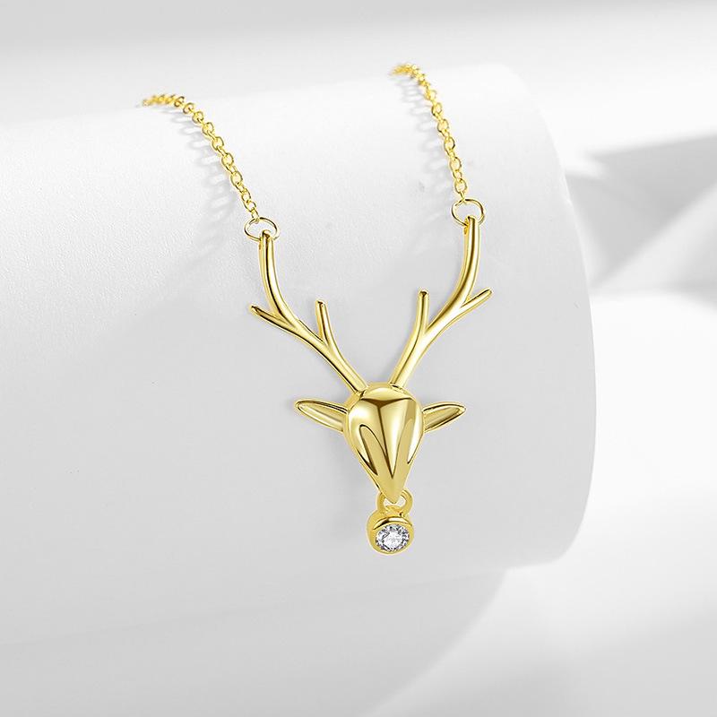 

Ожерелье Рождественский Олень из Стерлингового Серебра S925 с Цирконом 925 Silver