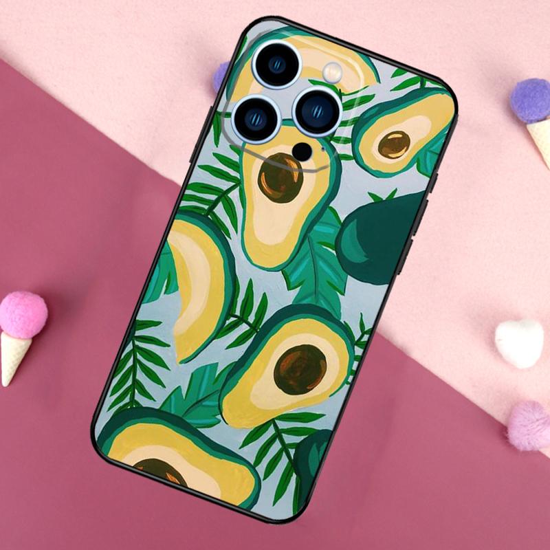

Cute Avocado Collage Case For iPhone 16 15 Pro Max 11 12 13 Mini 14 15 Pro Max 16 Plus XR 16e Phone Back Cover iPhone 11Pro MAX