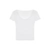 White Lace Short-Sleeve Summer T-Shirt for Girls - Slimming, Casual, and Fashionable