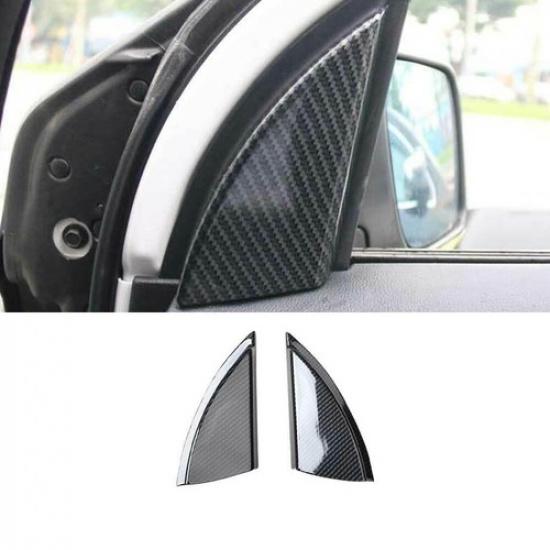 Front Triangle A Pillar Panel Trim For Ford Explorer 2011- ABS Carbon Fiber