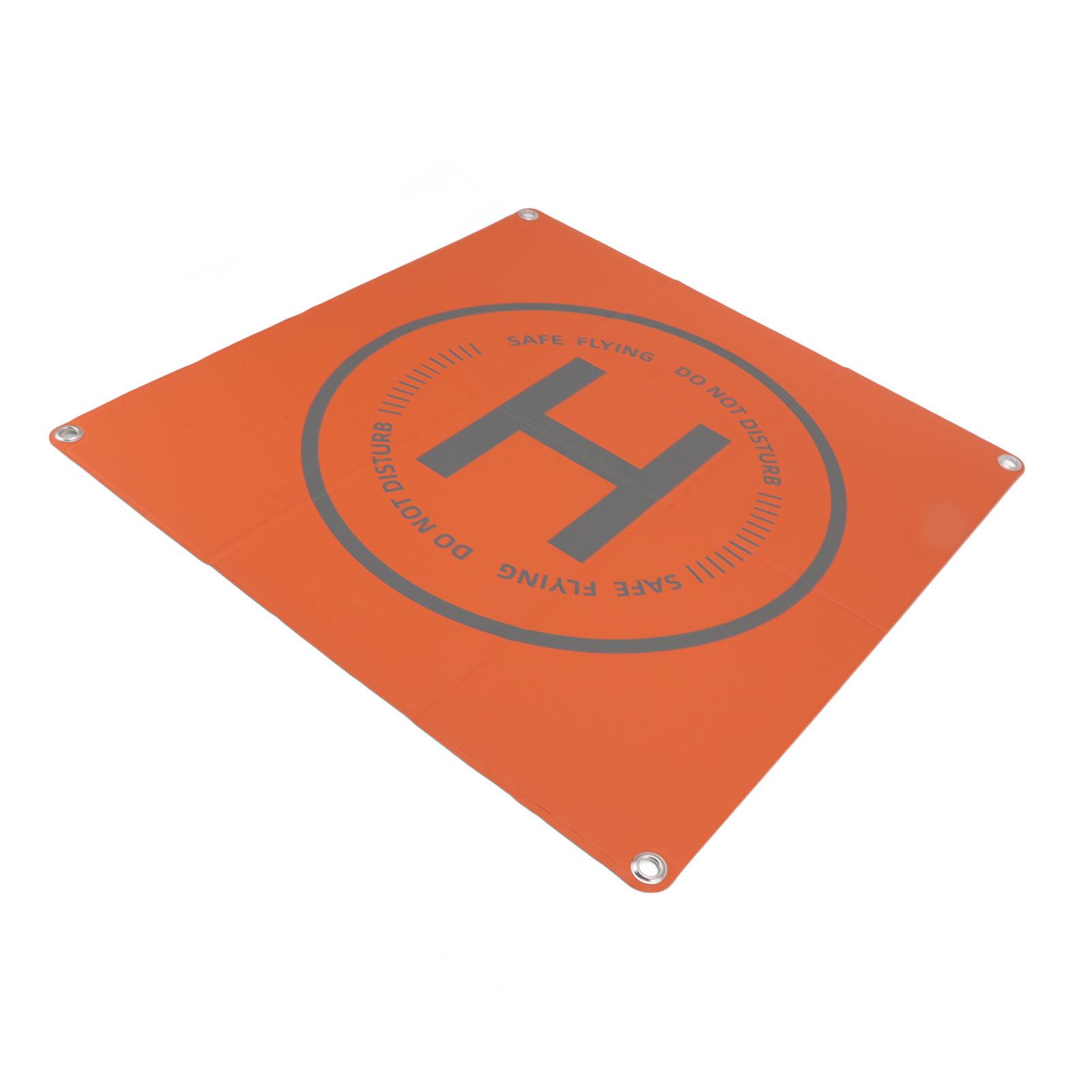 

Drone Landing Pad Double Color Safety Warning Slogan Design 65cm Square Waterproof Foldable Drone Landing Pad