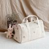 Baby Diaper Bag Embroidered Nappy Organizer Messenger Bag Cute Cartoon Shoulder Bag with Zipper Luggage Tote Bag for Travel