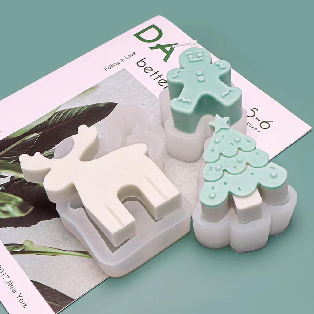 Silikonové řemeslné formy s vánoční tématikou Silikonové formy na mýdlo Silikonové formy na svíčky pro DIY ruční výrobu Domácí dekorace