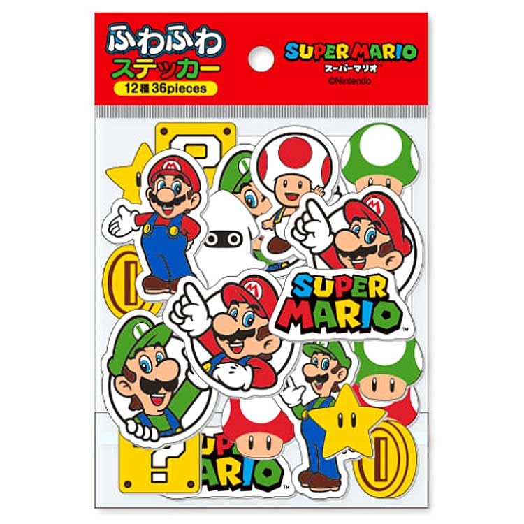 Ensky Super Mario Fluffy Sticker
