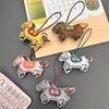 Creative Stuffed Animal Keyring Mascot Cartoon Steed Doll Plush Horse Doll Pendant  Festive Decor