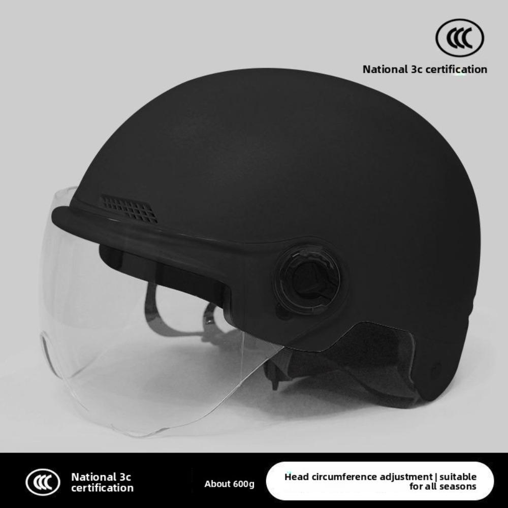 Suitable for Electric Vehicles, Women's Summer Sunscreen, Women's Battery Car, An Hat, Cute Cat Ears, Universal In All Seasons, Half Helmet Men