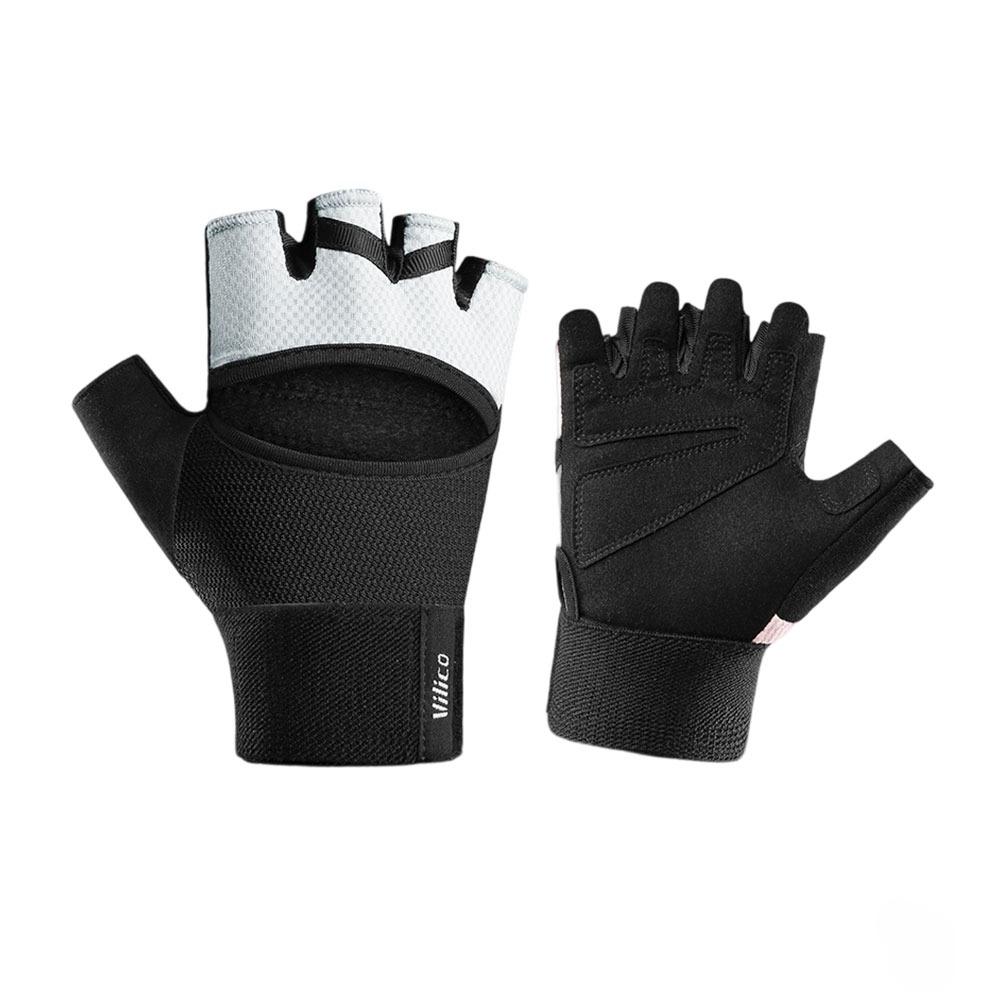 1 Pair Sports Fitness Half-Finger Gloves Breathable Back Design Non-Slip Prevent Calluses Gloves for Yoga and Outdoor Cycling