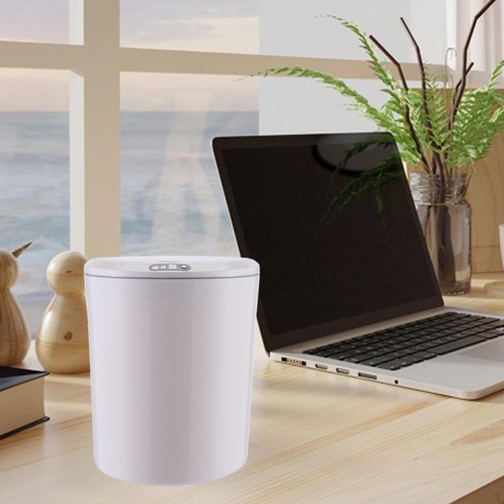 Trash Can, Touchless Automatic Plastic Garbage Bin Container with Lid, Water-Proof Waste