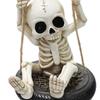 Halloween Swinging Ghost Figurines Hollow Big Eyes Punk-Style Garden Ornament for Halloween Festival Gift