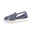 New Large-sized Rhinestone Shallow Opening Loafers, Thick-soled Lazy Shoes for One Foot