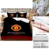 Manchester United Bedding Set With Soft Polyester Fabric For Fans Bedroom Decor