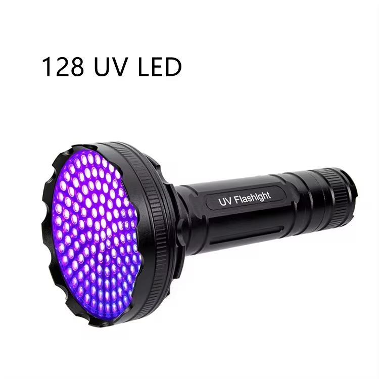 128UV LED Edc Licht Lila Licht Schwarzlichter 395nm Ultraviolett Tragbare Handheld Taschenlampe LED Taschenlampe Detektor für Tierurin