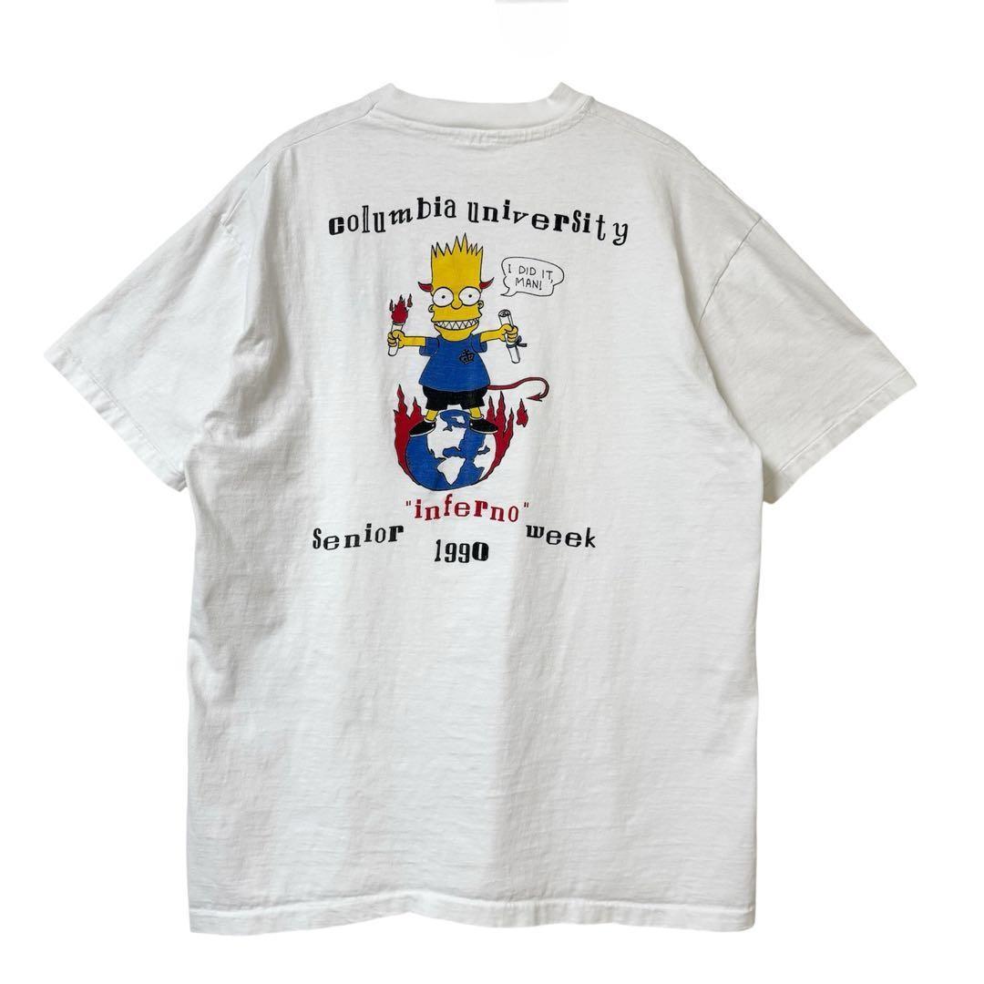 90s Simpsons Columbia University Single Stitch Vintage T-Shirt XL