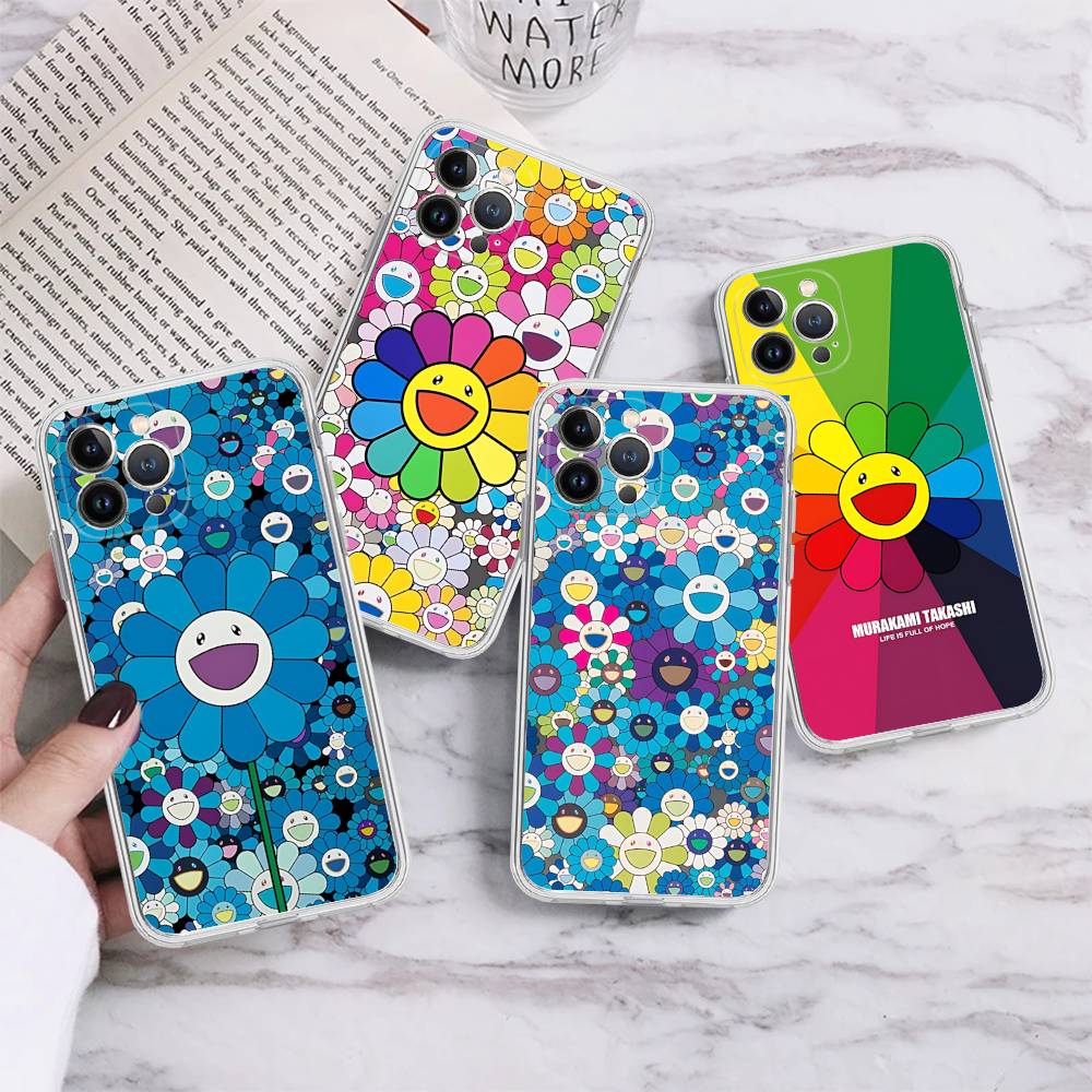 Art Japanese M-Murakami Artisti T-Takash TPU Silicone Case For IPhone 11 12 13 14 15 16 17 Pro Max Shockproof Clear Back Cover