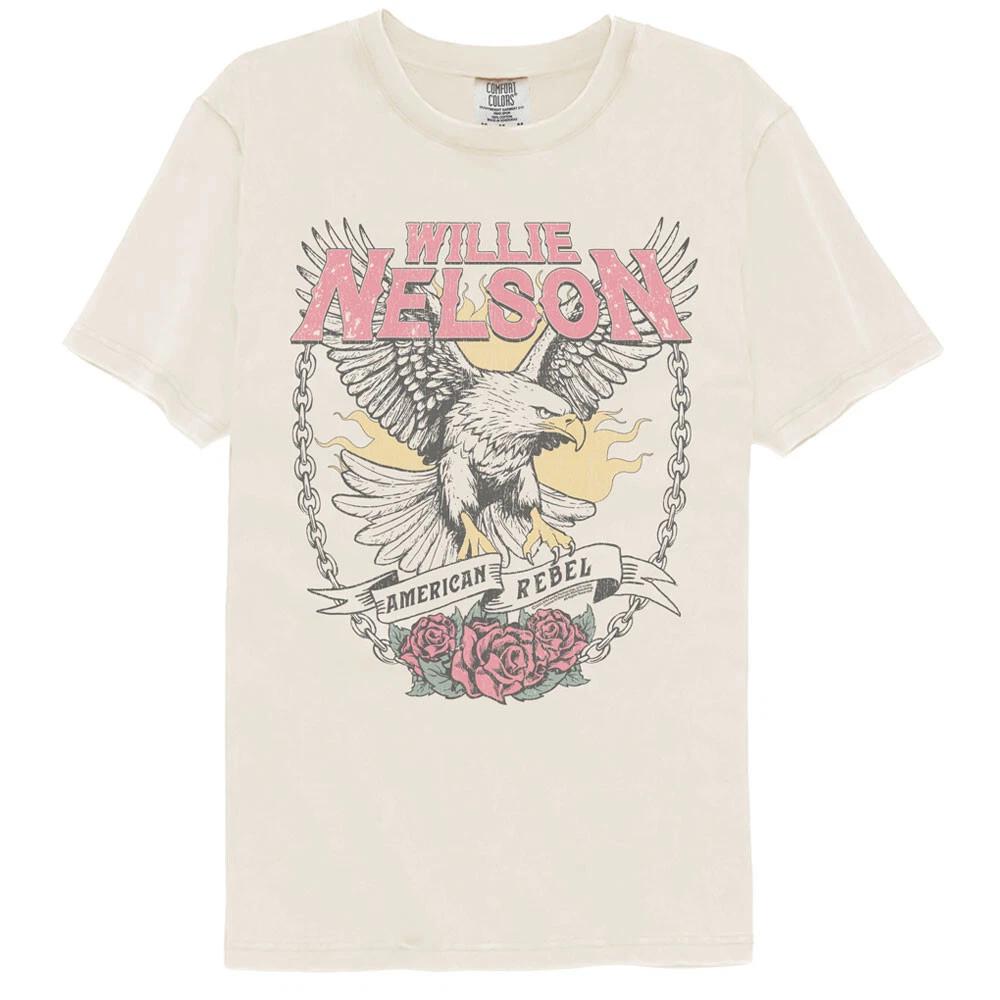 Willie Nelson American Rebel Red Roses Men s T Shirt Outlaw Country Music Merch S