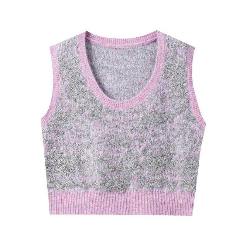 

Мягкий восковой приятный к коже свитер из смесовой альпаки, женский осенний новый свитер, тонкий жилет с напуском one size fits all фиолетовый