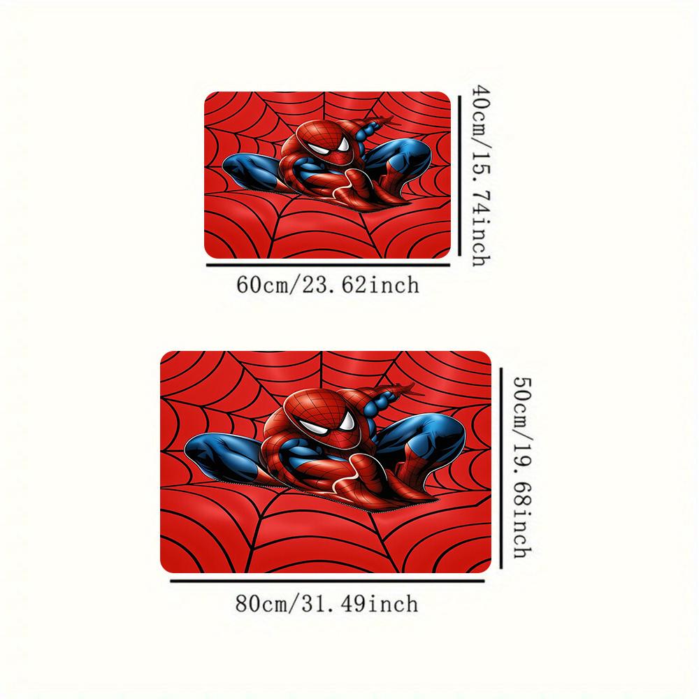 1pc Marvel Spider for Man Themed Door Mat Soft Non Slip Absorbent Floor Rug for Home Living Room Bedroom Bathroom Entrance Dec