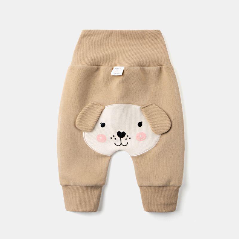 Baby-Baumwollhose mit hoher Taille und Bauchschutz – Atmungsaktive PP-Hose für Kleinkinder für Frühling, Herbst und Winter