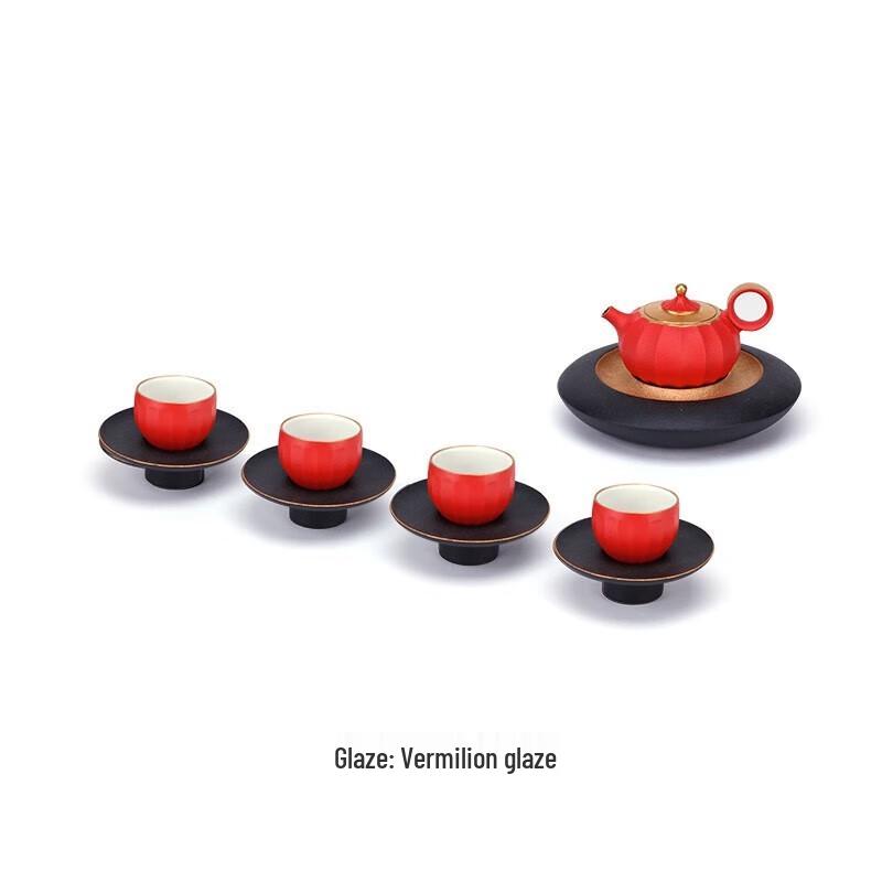 Edenus Lucky High-Shine Ceramic Kung Fu Tea Set