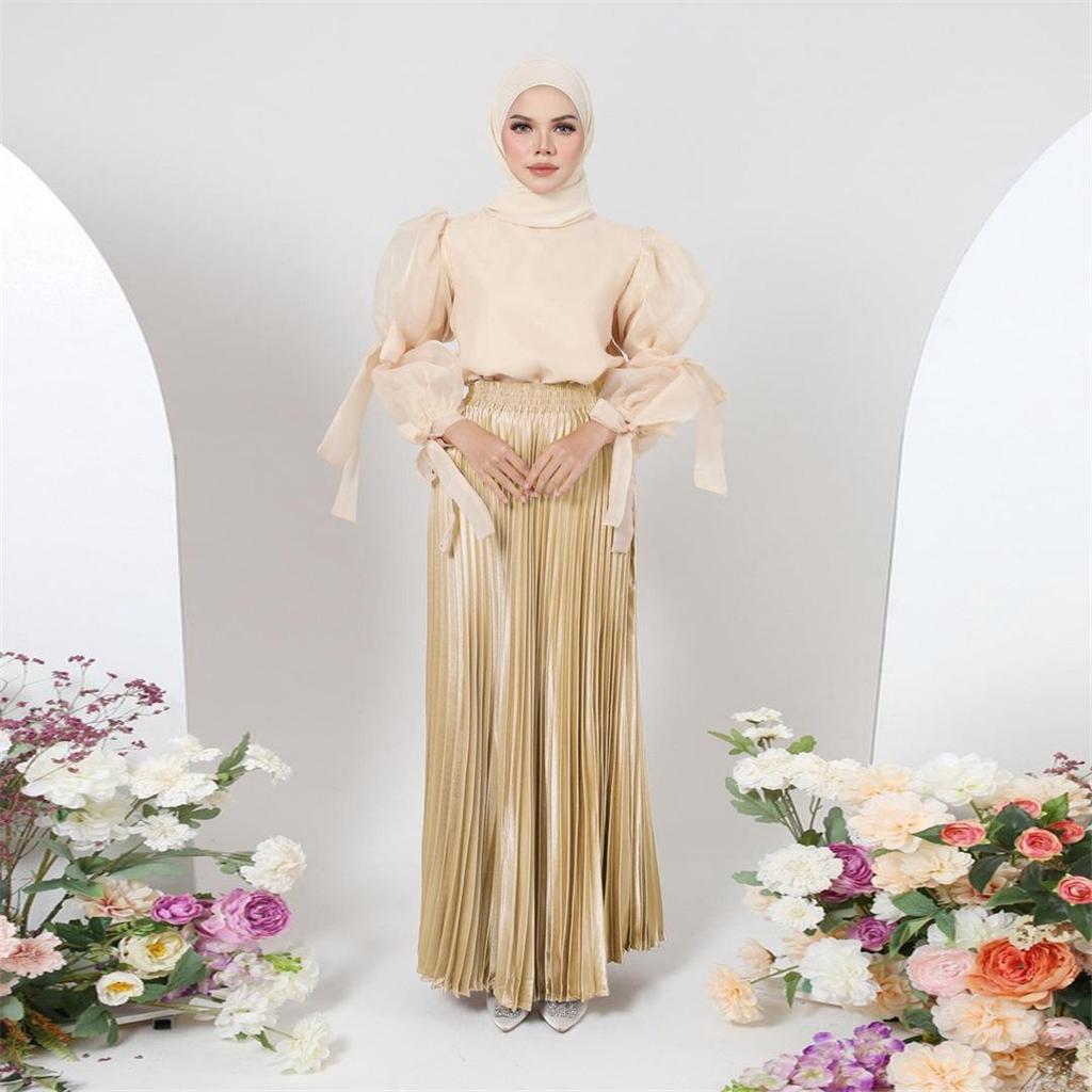 M190# 2023 Women's Pleated Long Skirt - Seven Colors, Southeast Asia & Middle East Style