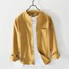 Men's Shirt 100% Cotton All-match Long Sleeve Tops Spring Summer Solid Color Shirts Man Casual Blouses Streetwear Men