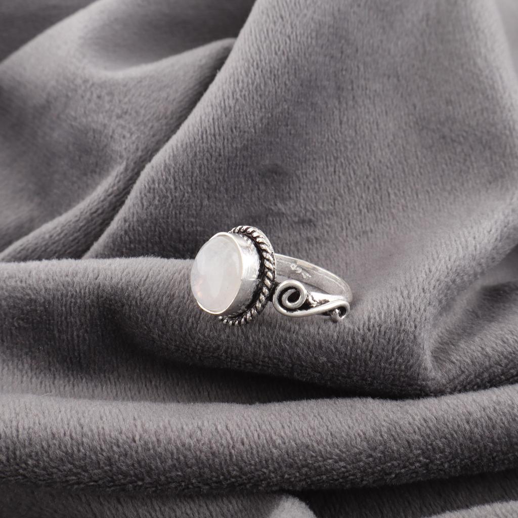 Rainbow Moonstone Ring Gemstone Jewelry, 925 Solid Sterling Silver Ring, Handmade Beautiful Jewelry Gift For Her