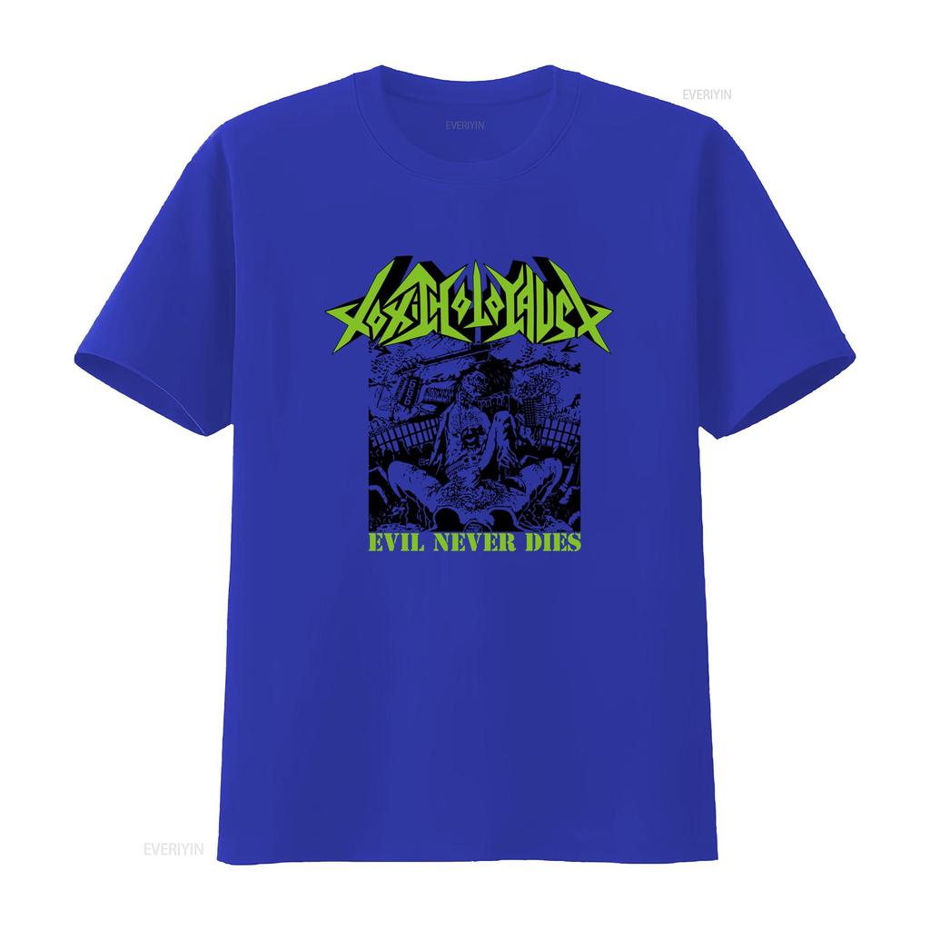 TOXIC HOLOCAUST EVIL NEVER DIES T Shirt White Cotton Sizes S To 5XL Vintage Washed Breathable Homme Slightly Stylish Stretched