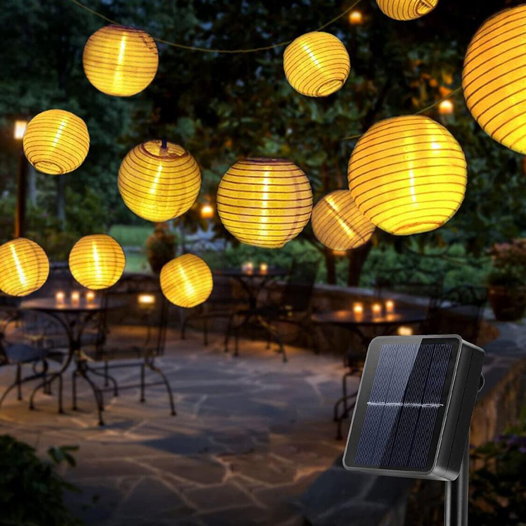Wasserdichte Laterne Solar Lichterkette 6,5M 30 LED Outdoor Solarenergie Lampe Weihnachtsgirlande für Hochzeit Heim Gartendekor