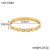 CARLIDANA Fashion Jewelry New Style Zircon Clip Bangle Gold Plated Women C-Shaped Opening Stainless Steel Non-Fading Bracelet