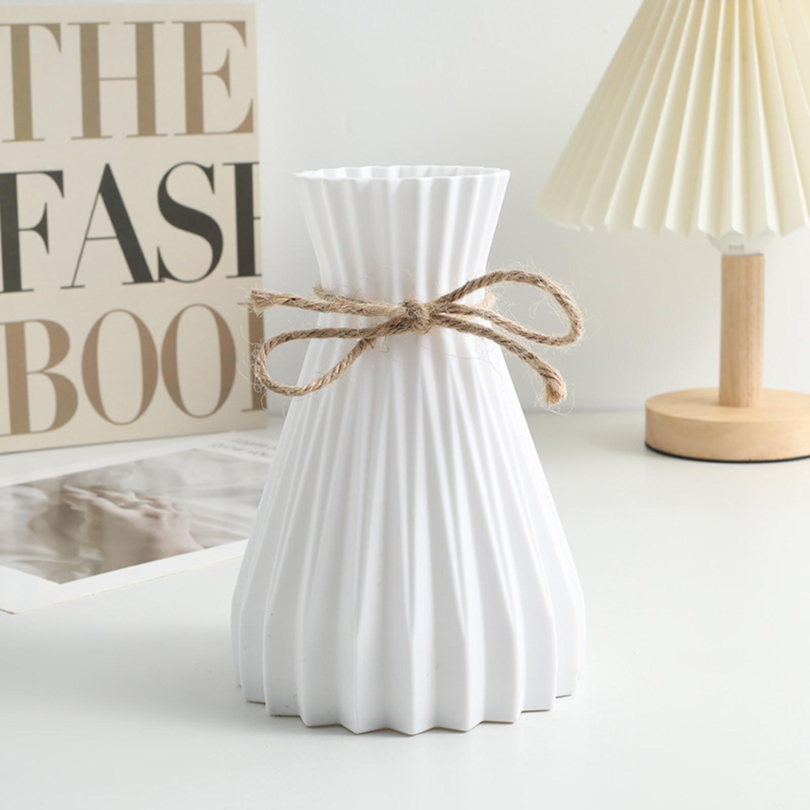 

Plastic ,Drop Vase Living Room Decor Prop Scene Setting Modern Minimalist Tabletop Ornament One Size білий