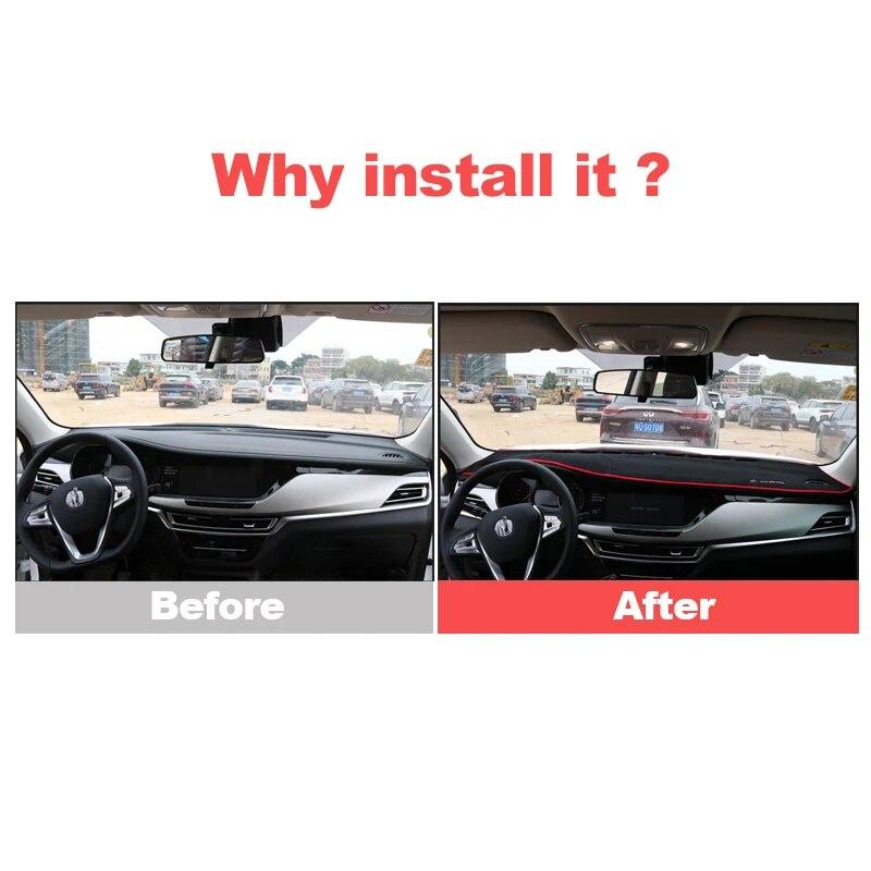 For Changan CS35Plus 2018    LHD Car Dashboard Covers Mat Sun Shade Pad Instrument Panel Carpets Anti-UV Accessories