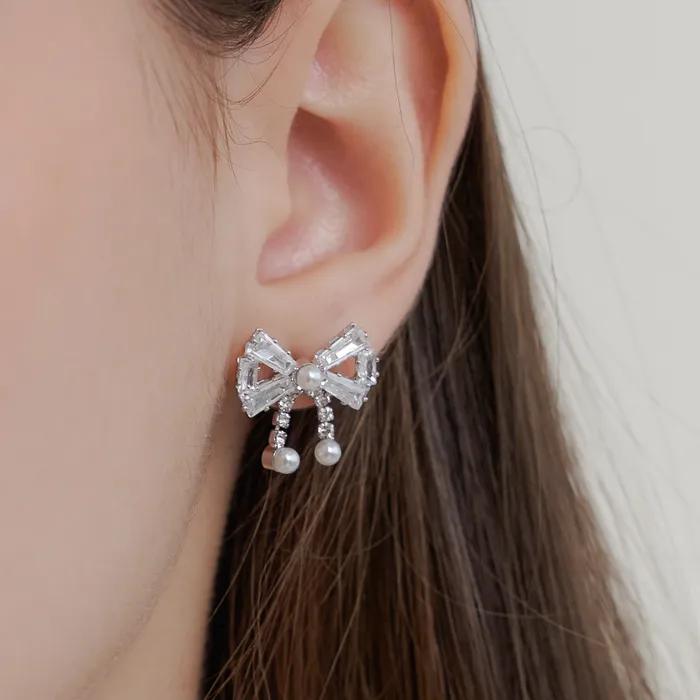shine ribbon earring