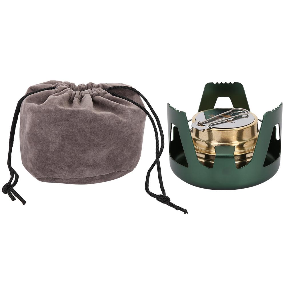 Portable Alcohol Stove Mini Burner for Outdoor Camping Cooking Picnic (Bluestone Green)