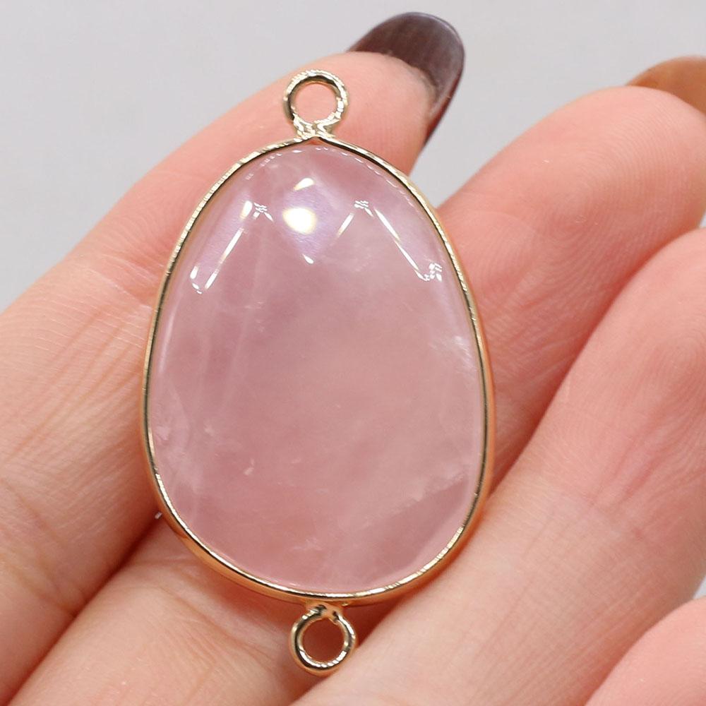 1 Peça, Conector de Cristal de Cura Reiki, Conectores de Pedra Natural Energética Pedras Preciosas para Fazer Joias DIY Acessórios de Colar Pulseira Artesanato