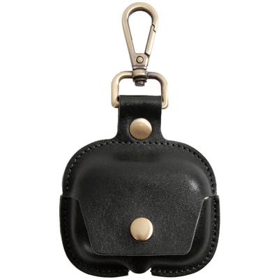 AirPods-kompatible Hülle, kompatibel mit Pro 2019 1. Generation und 2022 2. Generation, Cover Sleeve, echtes Leder, italienisches Leder, Herren/Damen, Schwarz
