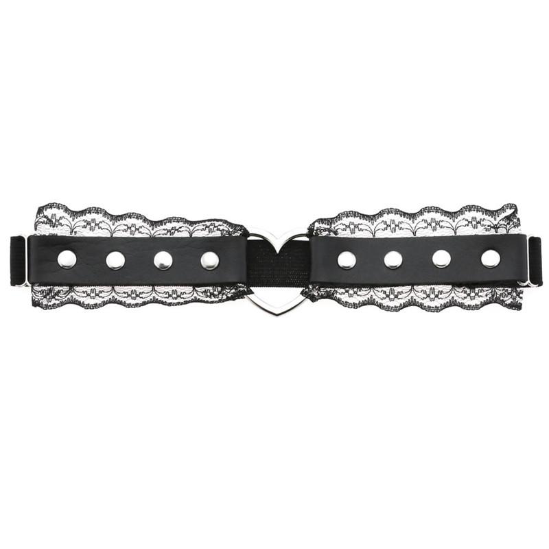 Goth Punk Leg Strap Body Garter Belt Heart Thigh Harness Women Girls Gothic Cosplay Harajuku Lace Jewelry Lingerie Harness