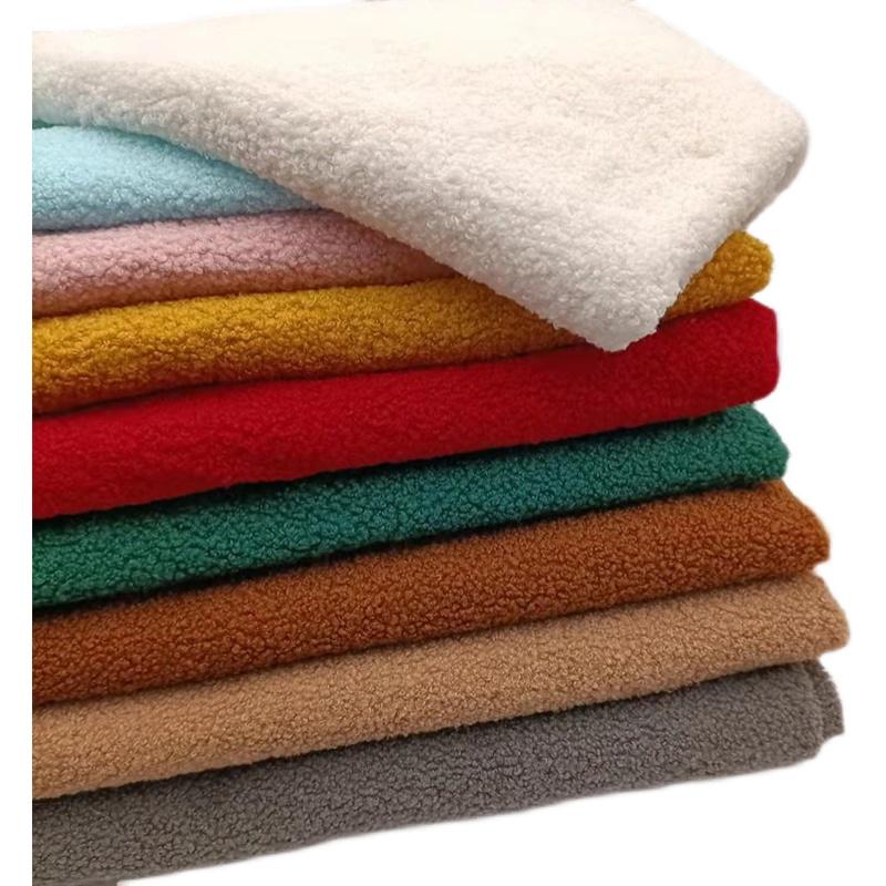 Teddy Plush Fabric Elasticity Soft By The Meter for Toys Pet Nest Cushion Handmade DIY Sewing Faux Lamb Fur Cloth Beige White