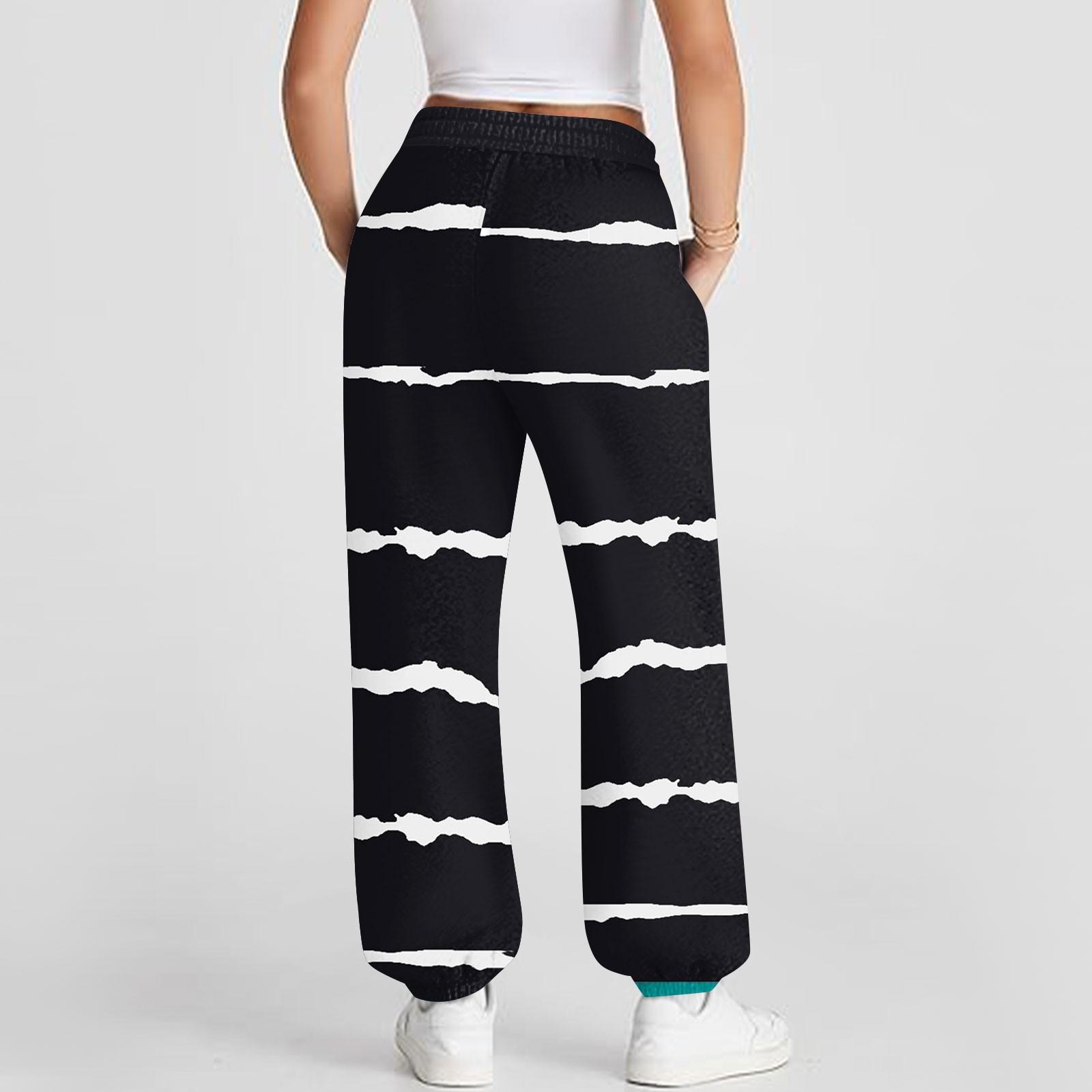 Женские повседневные модные спортивные штаны с принтом — фото 7