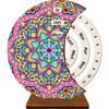 Diamant Painting Einzigartiger Holz-Drehkalender Manuell veränderbarer Datumskalender Holz ewiger Kalender Bausätze Schreibtischdekoration