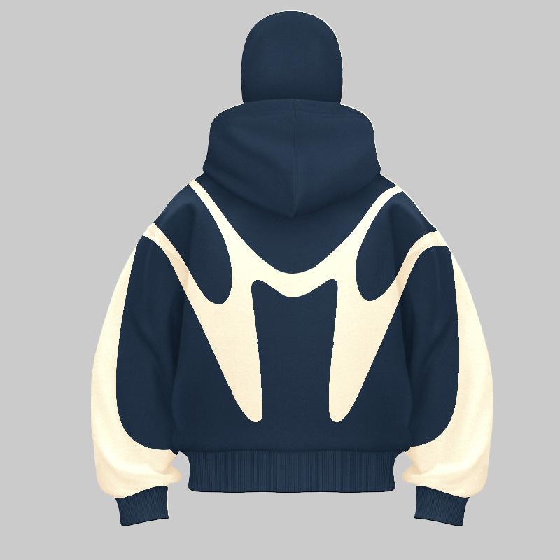European and American Y2K Double Hat Unique Design Hooded Autumn and Winter Unisex Loose Hoodie