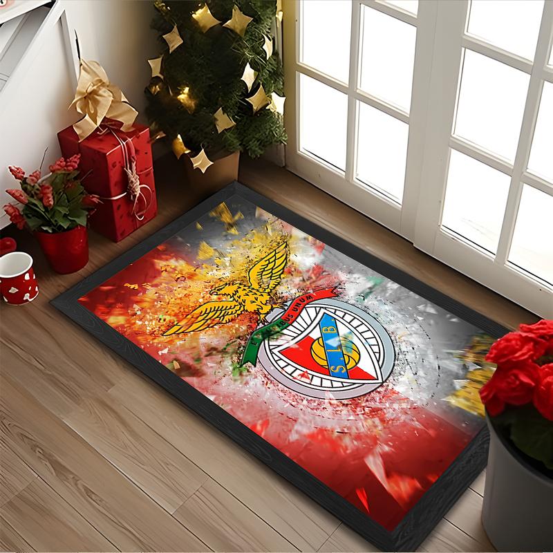 1pc SL Benfica Rug, Digital Printed Home Chair Sofa Mat, Durable Office Area Carpet, Beautiful Festival Decorations