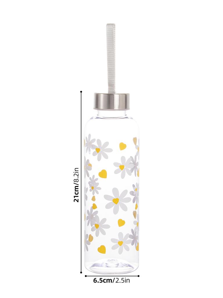 550ml Bowknot Plastic Water Bottle Little Daisy Gym Sport Water Bottle Leakproof Water Cup for Gym Travel Outdoor Activiti