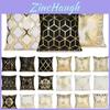 Luxurious Gold Black And White Bronzing Geometric Cushion Cover For Modern Living Rooms