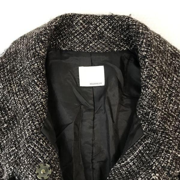 Beardsley Japan Tweed Wool Long Coat S Brown(USED)