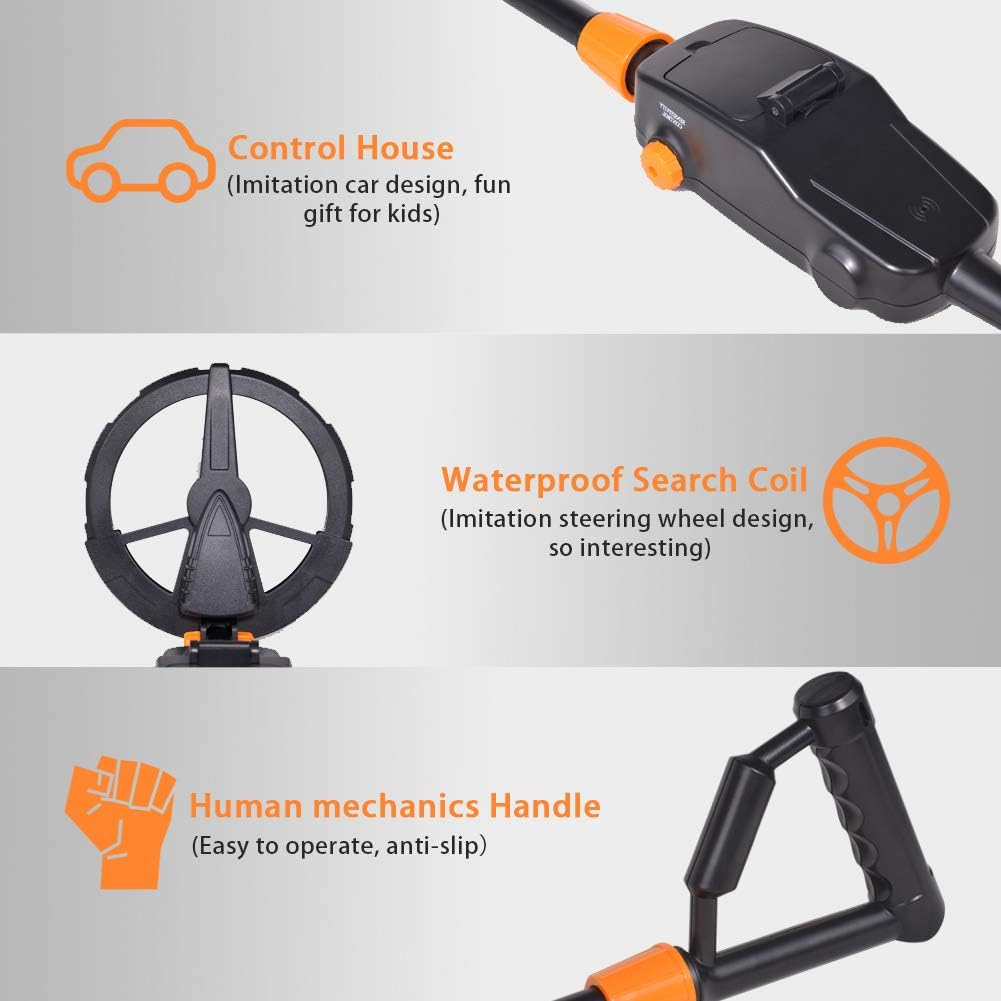 Metal Detector for Kids - Lightweight & Waterproof Gold Kids Metal Detectors for Learning To Use a Metal Detector - Kid's Gold Finder Treasure
