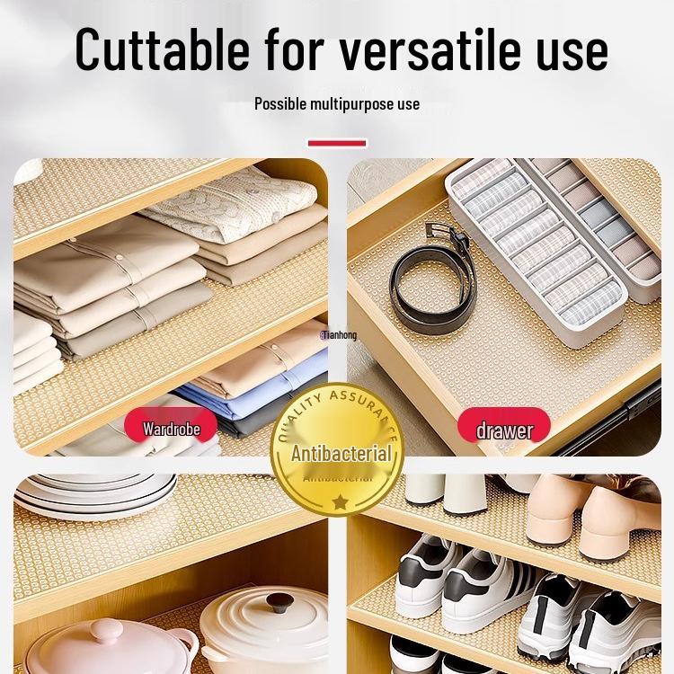 Waterproof and Moisture-Proof Kitchen Cabinet and Drawer Liner: Anti-Mold and Oil-Proof Stickers.