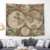 Tapeçaria de Parede Mundial, Pôster de Tecido da Terra para Sala de Estar, Arte de Parede Boho para Quarto, Capa de Fundo Vintage para Dormitório
