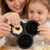 Air Fryer Silicone Donut Pan Mold Heat Resistant Silicone Tray Non-stick 3-hole Silicone Tray For Cake Cookie Snack Cooking
