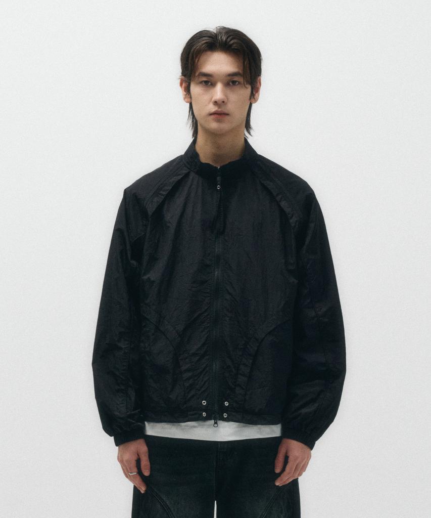Ecorr Pipe Trimmed Crinkle Jacket_Black