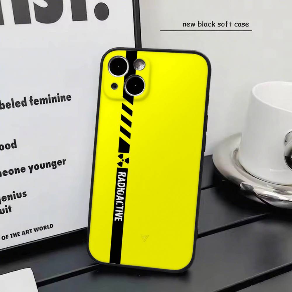 yellow warning For Iphone 17 Air 16 Pro Max 15 14 13 Full Cover Anti-Shock  MagSafe Cover